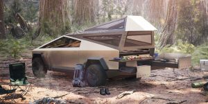 Tesla Cybertruck perfekt für den Camping-Ausflug
