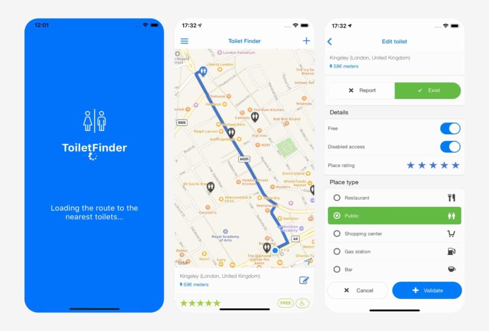 toilet finder app