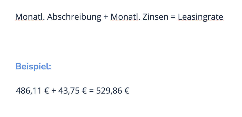 schritt 3 abschreibung zinsen addieren