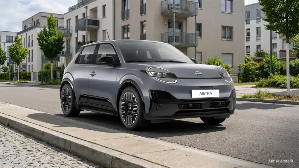 nissan micra elektro strassenrand