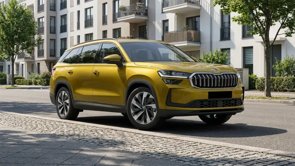 Skoda Karoq Selection am Straßenrand