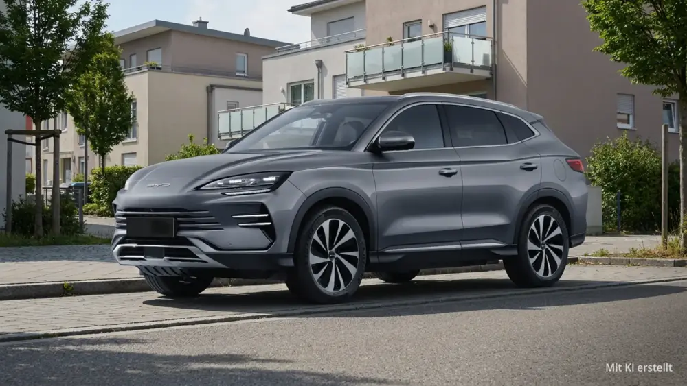 BYD Seal U am Straßenrand in einer Wohnsiedlung