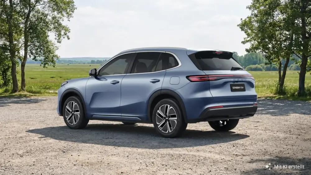 Geely Starray auf einem Parkplatz in der Natur